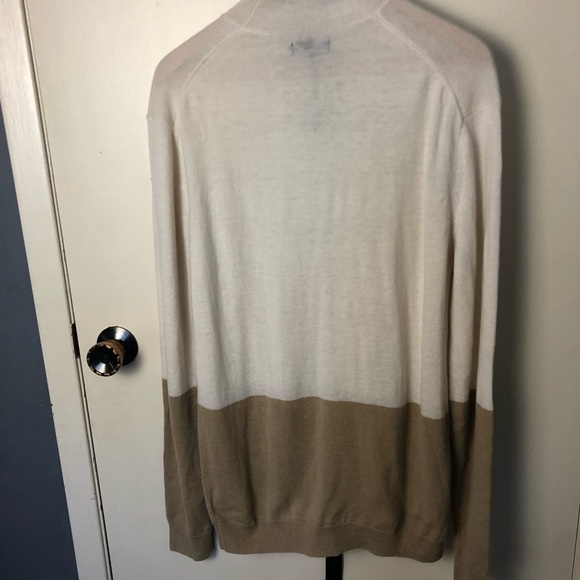 Paige Wayne Two-Tone Sweater in fresh linen/aged parchment-size M - Picture 2 of 8